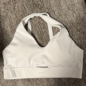 Nike Women's white Halter Sports Bra size medium.